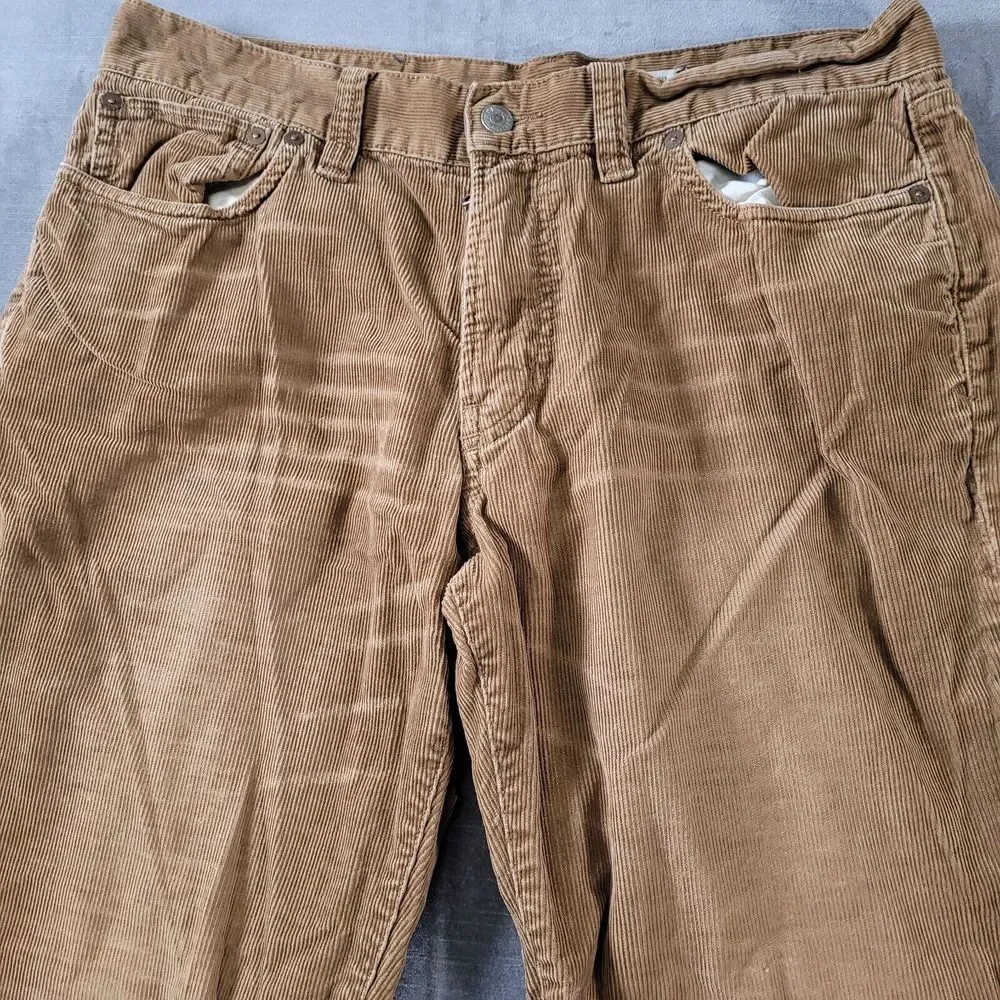 Polo Ralph Lauren‎ Corduroy Brown Pants Chino Mens Actual Size 34 x 31